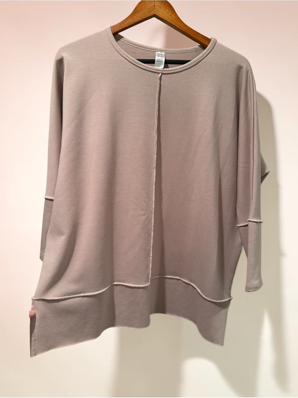 Spanx Relaxed Long Sleeve Tunic Top - Dusty Mauve